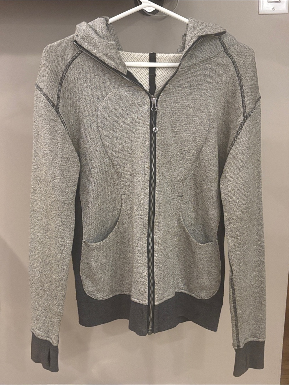 lululemon athletica Scuba Full Zip Hoodie Heather Gray Size 8
